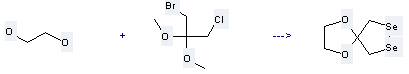  Propane,1-bromo-3-chloro-2,2-dimethoxy- can be used to produce 1,4-dioxa-7,8-diselena-spiro[4.4]nonane
